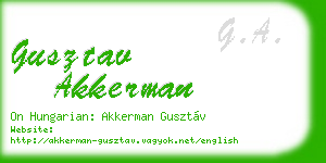 gusztav akkerman business card